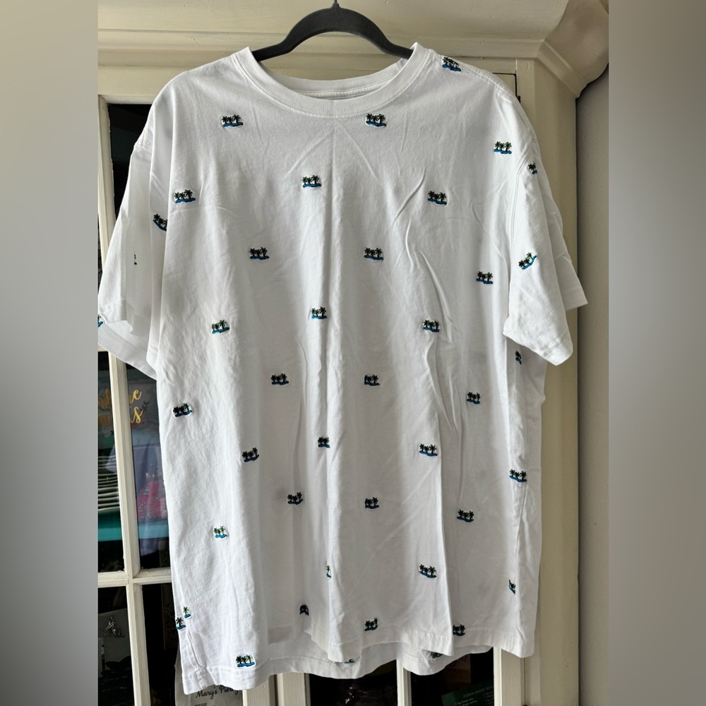 Caribbean Tee with Palm tree accents